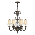 Hinkley - Lampadario a sospensione con catena PLANTATION 7xE14/40W/230V bronzo