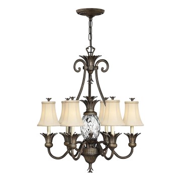 Hinkley - Lampadario a sospensione con catena PLANTATION 7xE14/40W/230V bronzo