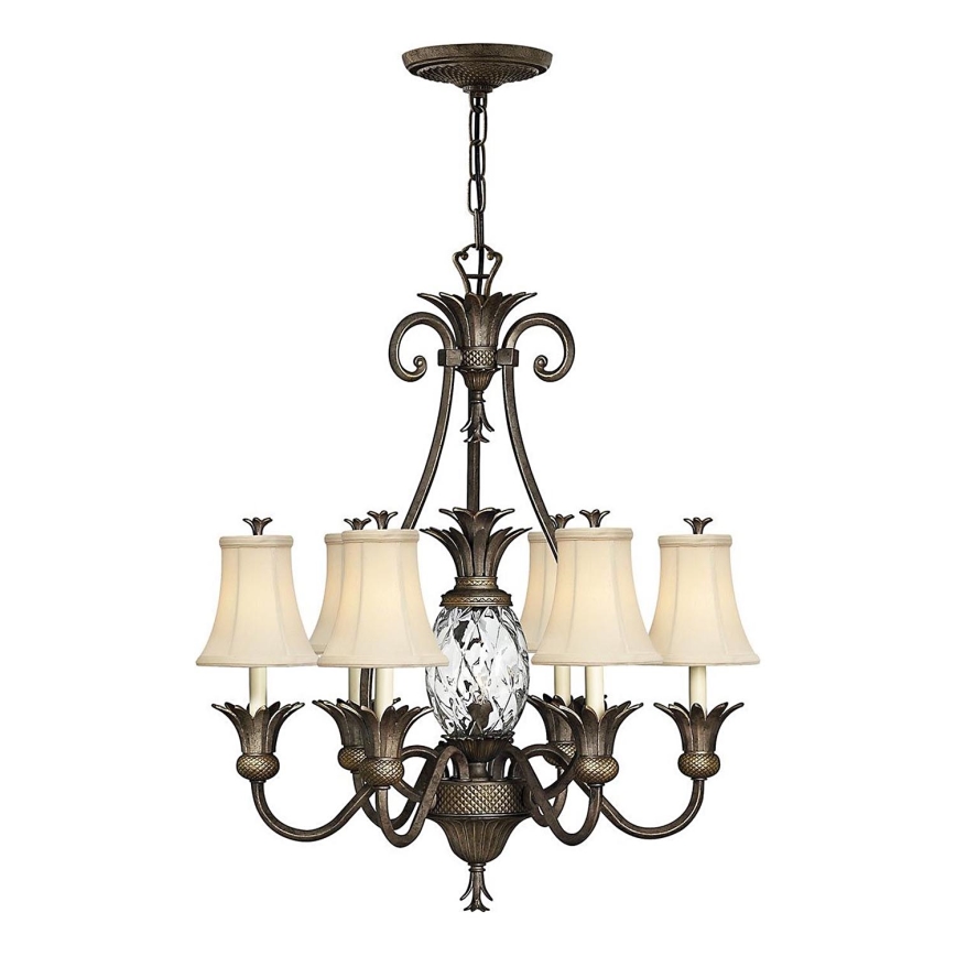 Hinkley - Lampadario a sospensione con catena PLANTATION 7xE14/40W/230V bronzo