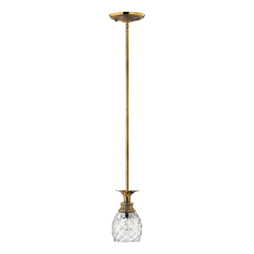 Hinkley - Lampadario a sospensione con supporto rigido PLANTATION 1xE27/60W/230V oro