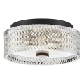 Hinkley - Plafoniera ELLE 2xE27/60W/230V diametro 30,5 cm nero