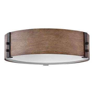 Hinkley - Plafoniera SAWYER 3xE14/40W/230V diametro 38 cm sequoia/marrone