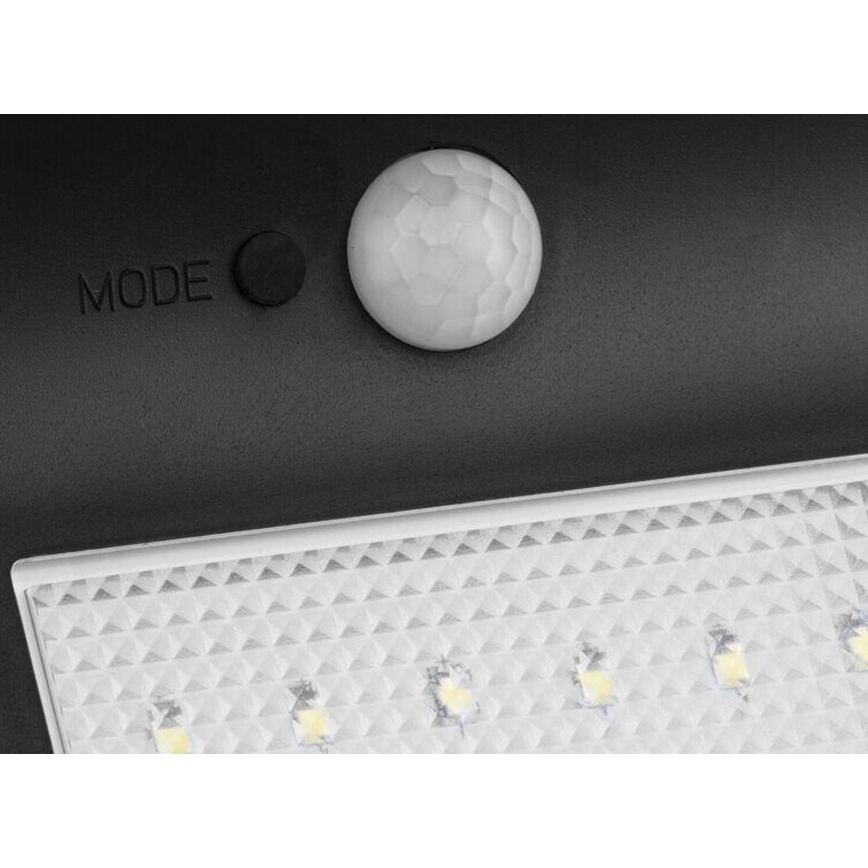 HÖFFTECH - Lampada da parete solare LED con sensore di movimento e sensore crepuscolare LED/3,7V 2200 mAh IP44