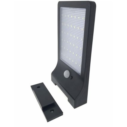 HÖFFTECH - Lampada da parete solare LED con sensore di movimento e sensore crepuscolare LED/3,7V 2200 mAh IP44