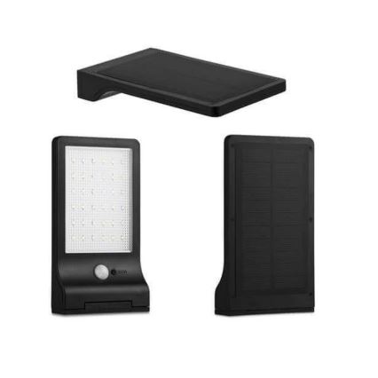 HÖFFTECH - Lampada da parete solare LED con sensore di movimento e sensore crepuscolare LED/3,7V 2200 mAh IP44