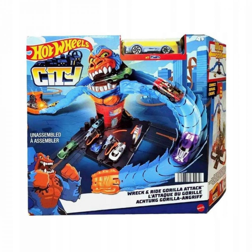 Hot Wheels - Pista per macchinine City Gorilla