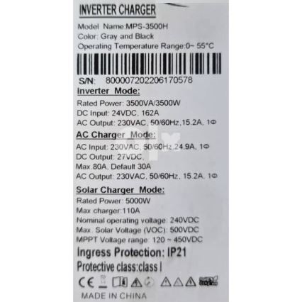 Hybrid voltage converter 3500W/24V