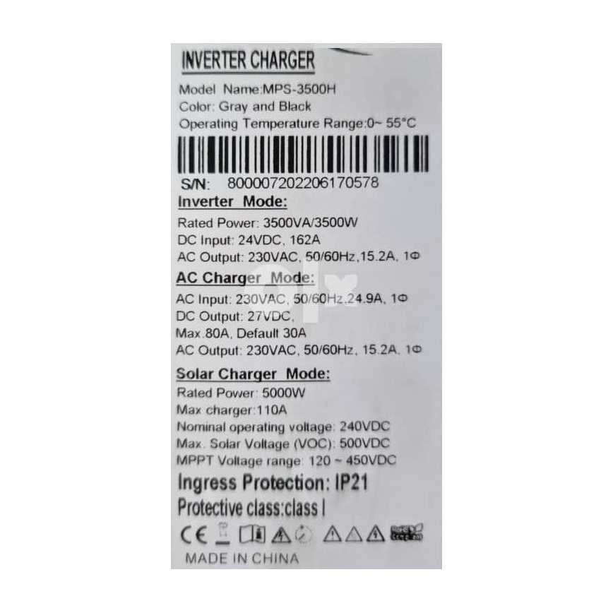 Hybrid voltage converter 3500W/24V