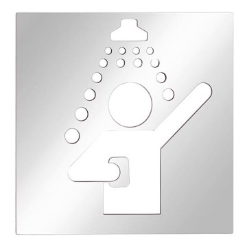 Icona Doccia 12x12 cm acciaio inossidabile/argento