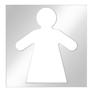 Icona Donna 12x12 cm acciaio inox/argento