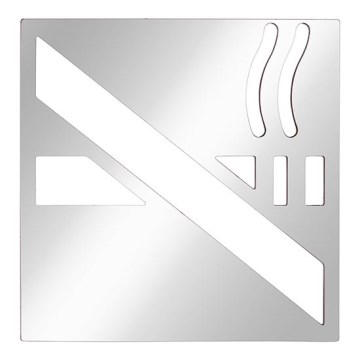 Icona Fumare 12x12 cm acciaio inossidabile/argento