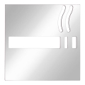 Icona Fumo 12x12 cm in acciaio inox/argento