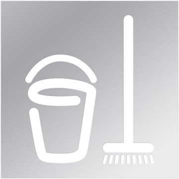 Icona - Locale per le pulizie 12x12 cm, acciaio inossidabile/argento