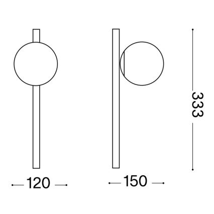 Ideal Lux - Applique a LED BINOMIO 1xG9/3W/230V bianco