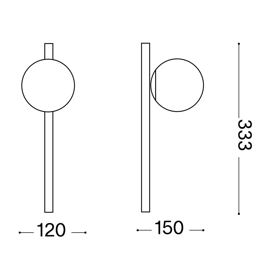 Ideal Lux - Applique a LED BINOMIO 1xG9/3W/230V nero