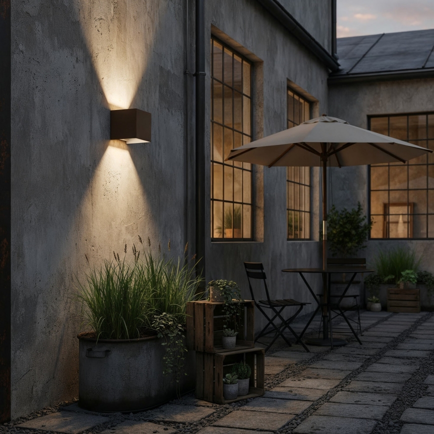 Ideal Lux - Applique a LED da esterno ATOM LED/12W/230V CRI 90 IP54 marrone