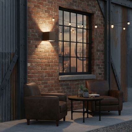 Ideal Lux - Applique a LED da esterno ATOM LED/12W/230V CRI 90 IP54 marrone