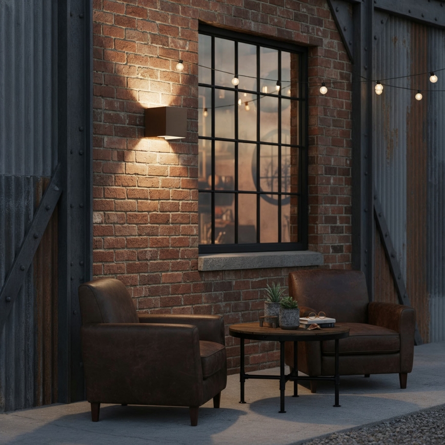 Ideal Lux - Applique a LED da esterno ATOM LED/12W/230V CRI 90 IP54 marrone