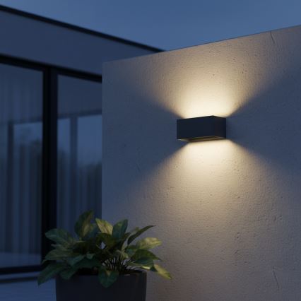 Ideal Lux - Applique a LED da esterno ATOM LED/25W/230V CRI 90 IP54 antracite