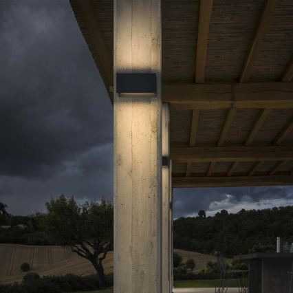 Ideal Lux - Applique a LED da esterno ATOM LED/25W/230V CRI 90 IP54 antracite