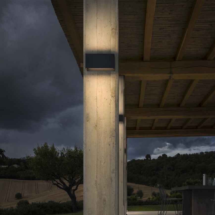 Ideal Lux - Applique a LED da esterno ATOM LED/25W/230V CRI 90 IP54 antracite