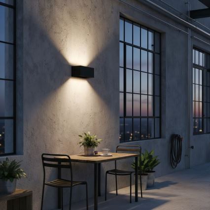 Ideal Lux - Applique a LED da esterno ATOM LED/25W/230V CRI 90 IP54 nero