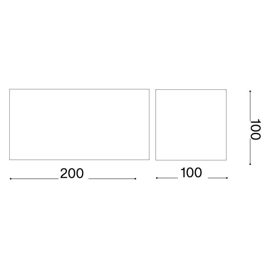 Ideal Lux - Applique a LED da esterno ATOM LED/25W/230V CRI 90 IP54 nero