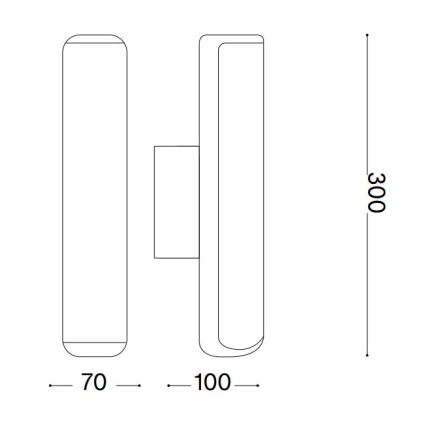 Ideal Lux - Applique a LED da esterno ETERE LED/9,5W/230V 3000K CRI 90 IP44 marrone