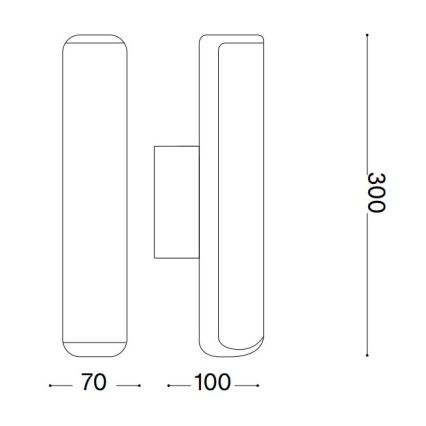 Ideal Lux - Applique a LED da esterno ETERE LED/9,5W/230V 4000K CRI 90 IP44 antracite
