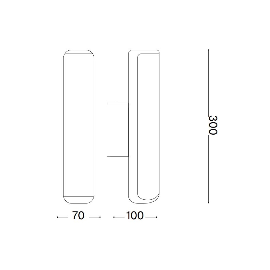Ideal Lux - Applique a LED da esterno ETERE LED/9,5W/230V 4000K CRI 90 IP44 nero