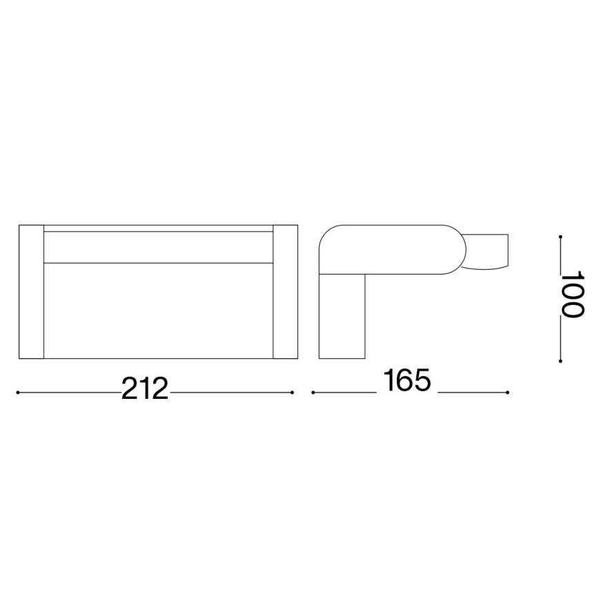 Ideal Lux - Applique a LED da esterno SWIPE LED/21W/230V CRI 90 IP54 marrone