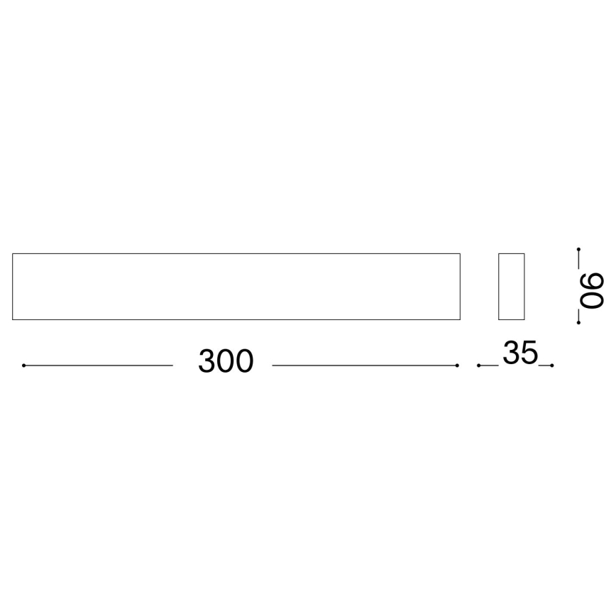 Ideal Lux - Applique a LED DELTA LED/10W/230V 3000K 30 cm CRI 90 nero