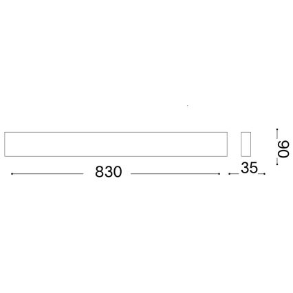 Ideal Lux - Applique a LED DELTA LED/30W/230V 3000K 83 cm CRI 90 bianco