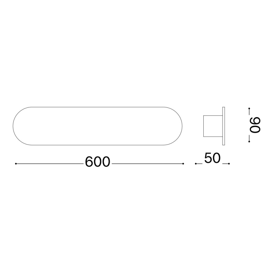 Ideal Lux - Applique a LED ECHO LED/30W/230V 60 cm CRI 90 nero