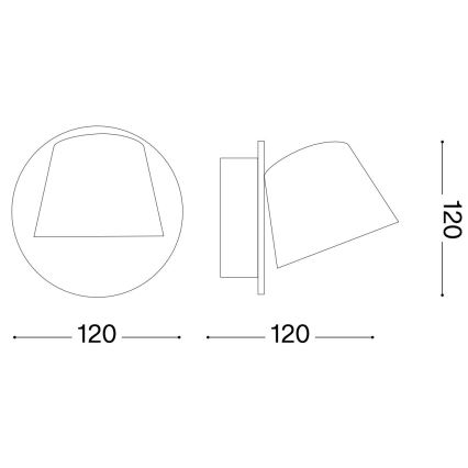 Ideal Lux - Applique a LED GIM LED/6W/230V nero