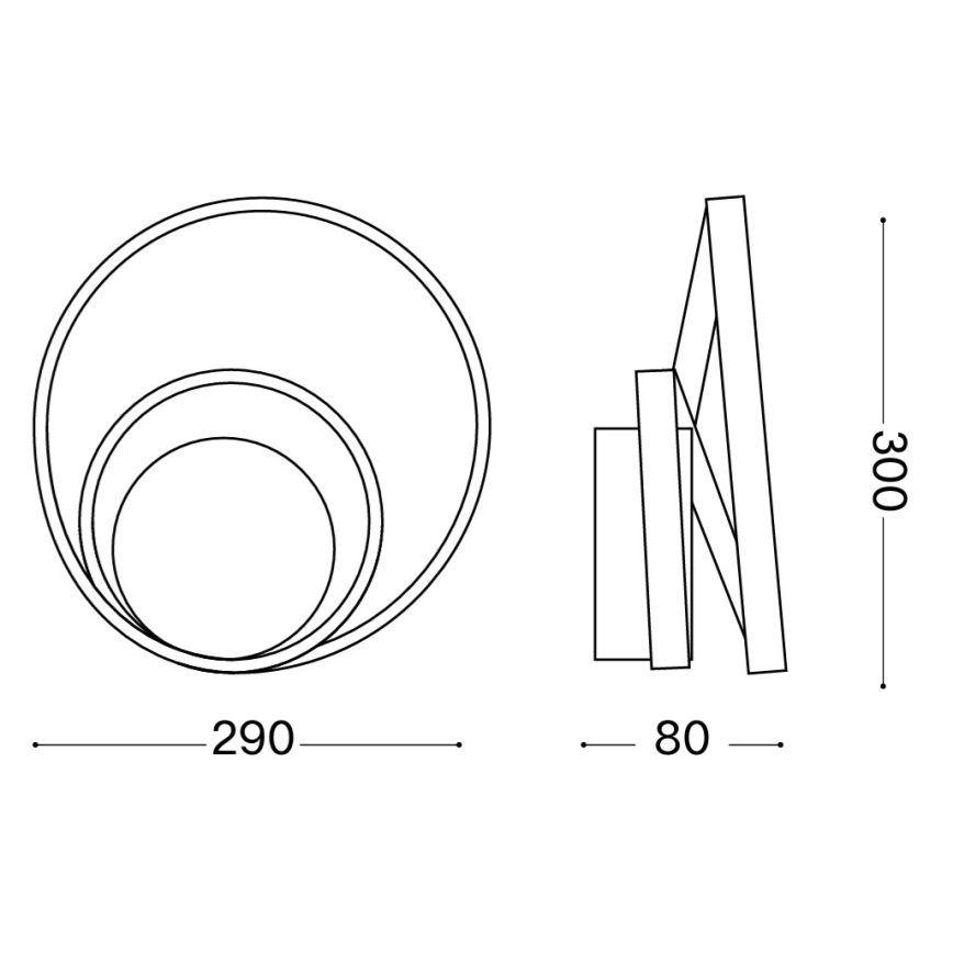 Ideal Lux - Applique a LED OZ LED/26W/230V CRI 90 oro