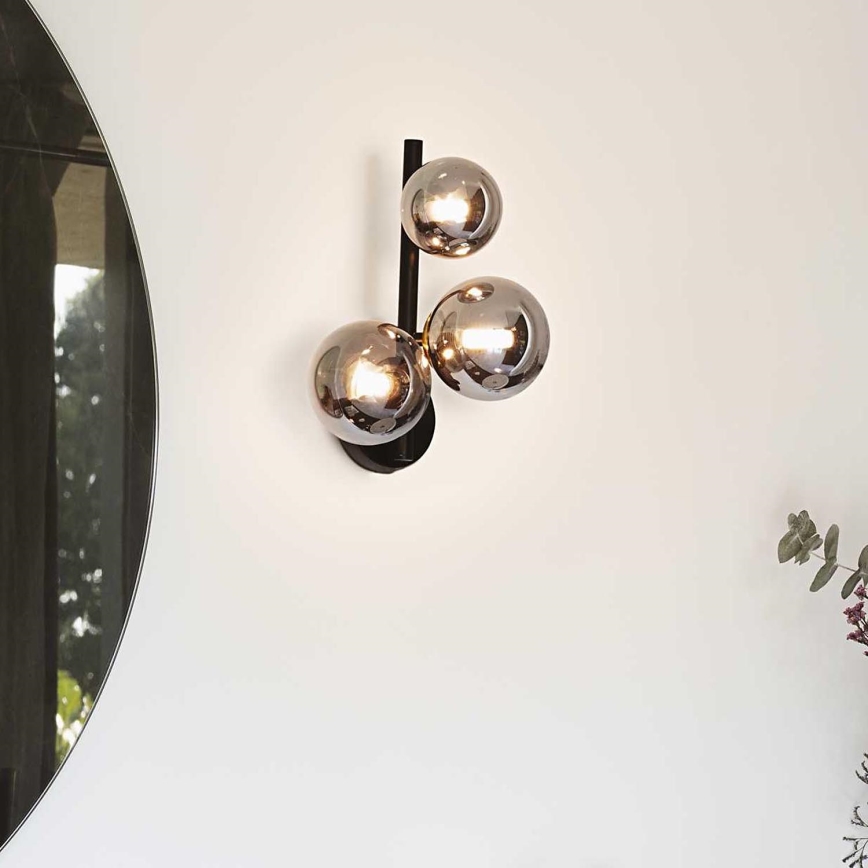 Ideal Lux - Applique a LED PERLAGE 3xG9/3W/230V nero/fumé