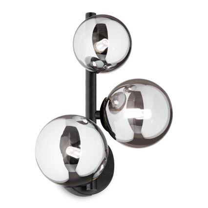 Ideal Lux - Applique a LED PERLAGE 3xG9/3W/230V nero/fumé