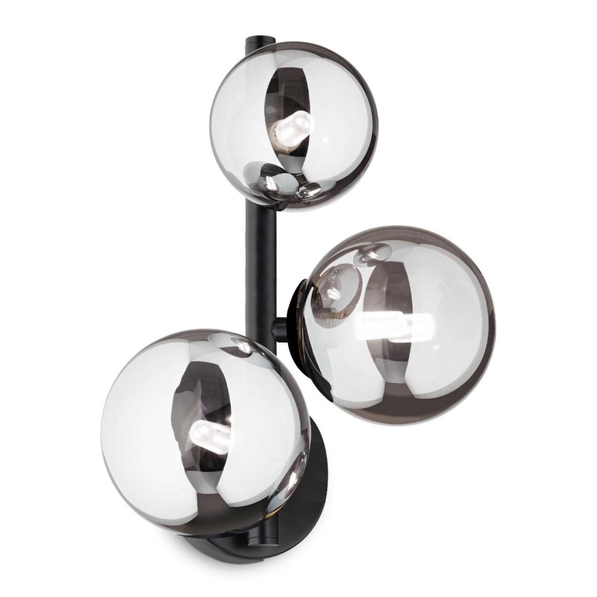Ideal Lux - Applique a LED PERLAGE 3xG9/3W/230V nero/fumé