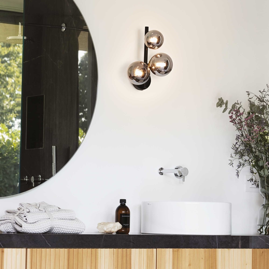 Ideal Lux - Applique a LED PERLAGE 3xG9/3W/230V nero/fumé