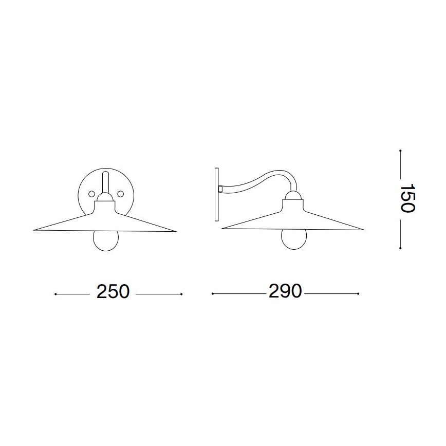Ideal Lux - Applique CANTINA 1xE14/40W/230V bronzo