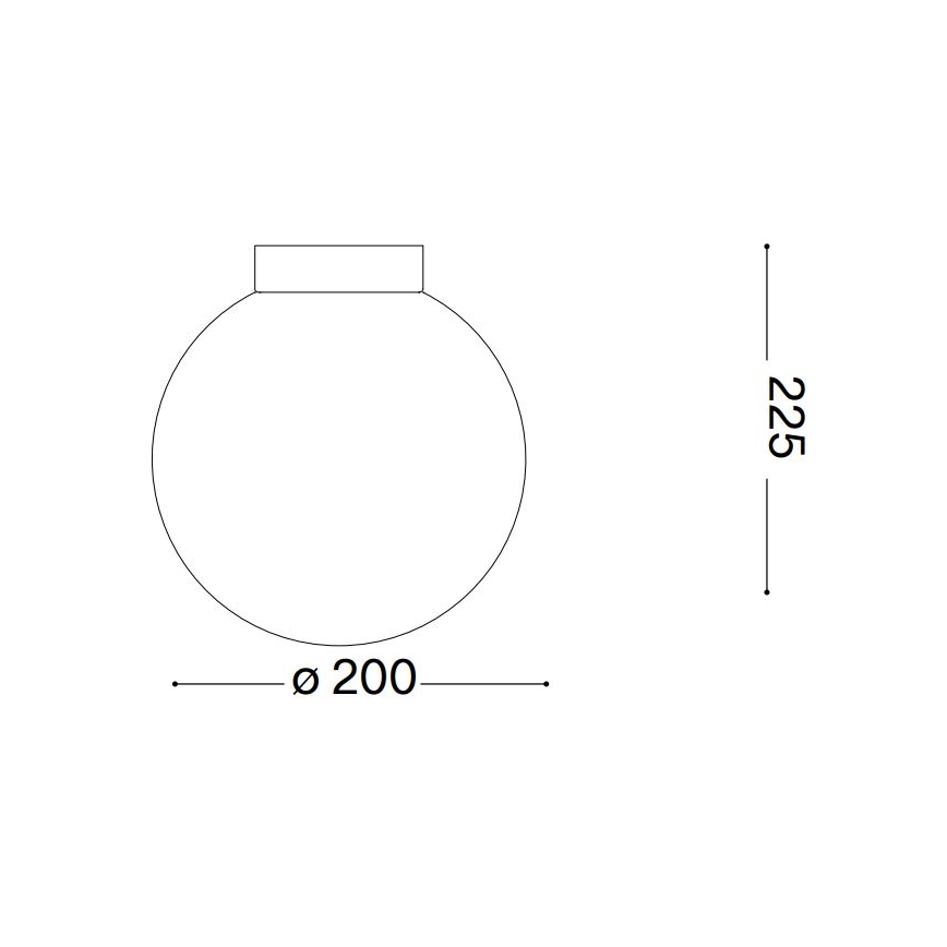Ideal Lux - Applique CARTA 1xE27/25W/230V diametro 20 cm bianco