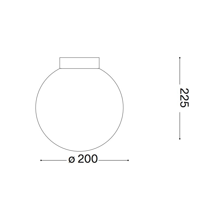 Ideal Lux - Applique CARTA 1xE27/25W/230V diametro 20 cm bianco