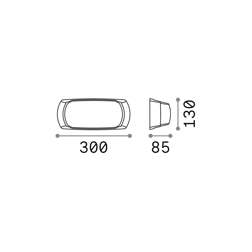 Ideal Lux - Applique da esterno 1xE27/23W/230V bianco IP66