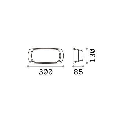 Ideal Lux - Applique da esterno 1xE27/23W/230V nero IP66