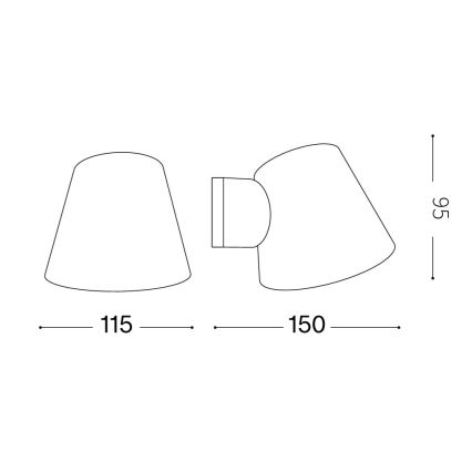Ideal Lux - Applique da esterno 1xGU10/35W/230V IP43 antracite