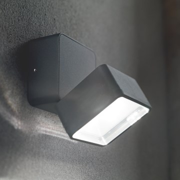 Ideal Lux - Applique da esterno a LED OMEGA, 7W/230V, CRI 90, IP54, antracite