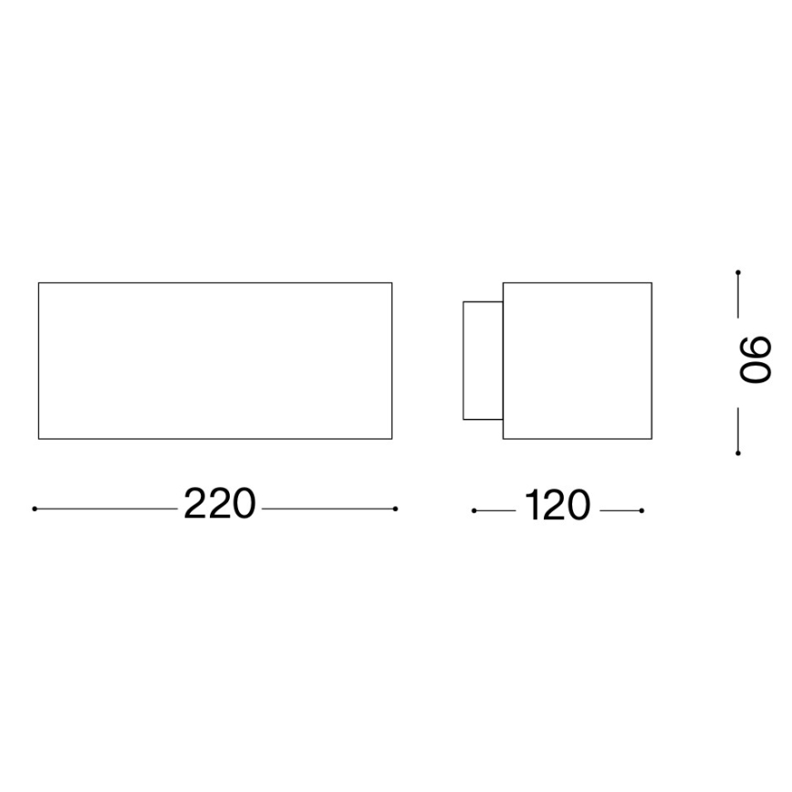 Ideal Lux - Applique da esterno ANDROMEDA 1xE27/60W/230V IP55 antracite