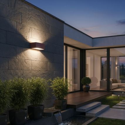 Ideal Lux - Applique da esterno ANDROMEDA 1xE27/60W/230V IP55 marrone