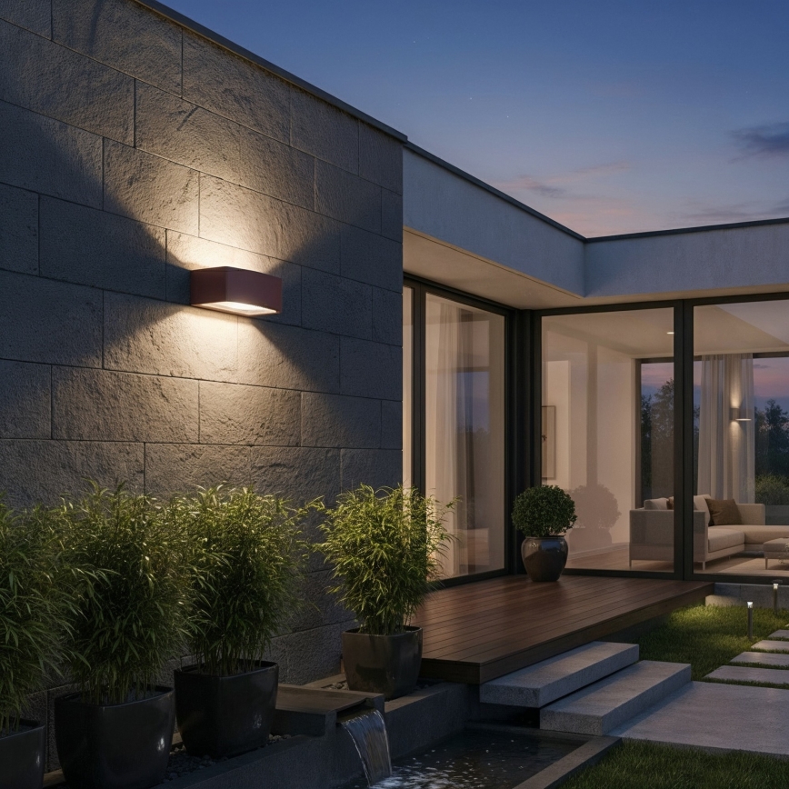 Ideal Lux - Applique da esterno ANDROMEDA 1xE27/60W/230V IP55 marrone